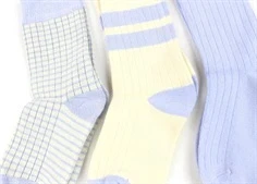 Minipop spring blue mix strømper bambus (3-pak)